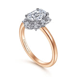 14K White Gold, 14K Rose Gold Engagement Ring ER14661O4T44JJ