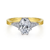 14K Yellow Gold, 14K White Gold Engagement Ring ER14770O4M44JJ