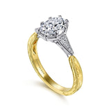 14K Yellow Gold, 14K White Gold Engagement Ring ER14770O4M44JJ