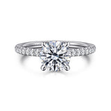 14K White Gold Engagement Ring ER14987O8W44JJ