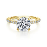 14K White Gold Engagement Ring ER14987O8W44JJ