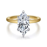14K Yellow Gold, 14K White Gold Engagement Ring ER15972O8M44JJ