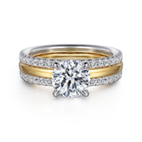 14K Yellow Gold, 14K White Gold Engagement Ring ER16245R6M44JJ