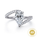 14K White Gold Engagement Ring ER16320P6W44JJ