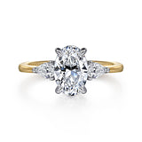 14K Yellow Gold, 14K White Gold Engagement Ring ER16437O6M44JJ