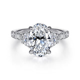 14K White Gold Engagement Ring ER16507O8W44JJ