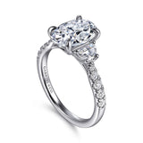 14K White Gold Engagement Ring ER16507O8W44JJ