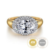 14K Yellow Gold, 14K White Gold Engagement Ring ER16519O8M44JJ
