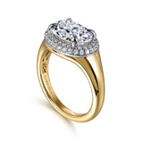 14K Yellow Gold, 14K White Gold Engagement Ring ER16519O8M44JJ