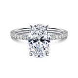 14K White Gold Engagement Ring ER16570O6W44JJ