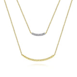 14K White Gold Necklace NK6087Y45JJ
