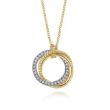 14K Yellow Gold, 14K White Gold Necklace NK6455M45JJ