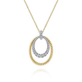 14K Yellow Gold, 14K White Gold Necklace NK6621M45JJ
