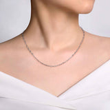 Sterling Silver (925) Necklace NK6768-17SVJJJ
