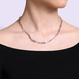 Sterling Silver (925) Necklace NK6820-18SVJJJ