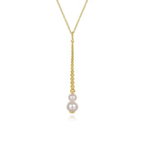 14K White Gold Necklace NK6998Y4JPL