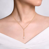 14K White Gold Necklace NK6998Y4JPL