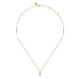 14K White Gold Necklace NK7055Y4JPL