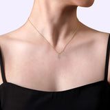 14K White Gold Necklace NK7056Y45JJ