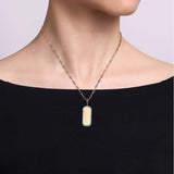 14K White Gold Necklace NK7134Y45JJ