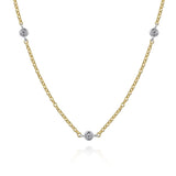 14K Yellow Gold, 14K White Gold Necklace NK7435M45JJ