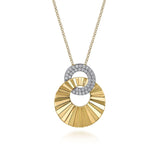 14K Yellow Gold, 14K White Gold Necklace NK7555M45JJ
