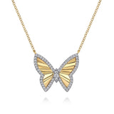 14K Yellow Gold, 14K White Gold Necklace NK7557M45JJ