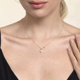 14K White Gold Necklace NK7669Y4JPL