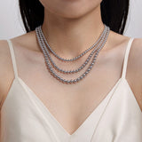 Sterling Silver (925) Necklace NK7711SVJJJ