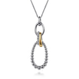 14K Yellow Gold, Sterling Silver (925) Necklace NK7780-20MZJWS