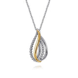 14K Yellow Gold, Sterling Silver (925) Necklace NK7782MZJJJ