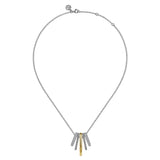 14K Yellow Gold, Sterling Silver (925) Necklace NK7783MZJWS