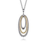 14K Yellow Gold, Sterling Silver (925) Necklace NK7786MZJJJ