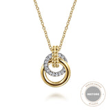14K Yellow Gold, 14K White Gold Necklace NK7820M45JJ
