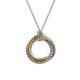 14K Yellow Gold, Sterling Silver (925) Necklace NK7860MZJJJ