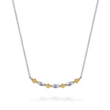 14K Yellow Gold, Sterling Silver (925) Necklace NK7914MZJJJ