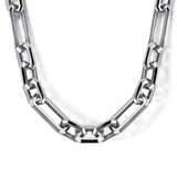 Sterling Silver (925) Necklace NKM2034-22SVJJJ