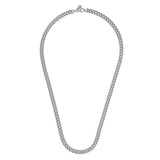 Sterling Silver (925) Necklace NKM2073-22SVJJJ