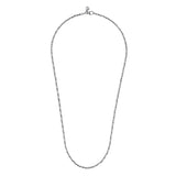 Sterling Silver (925) Necklace NKM6767-24SVJJJ