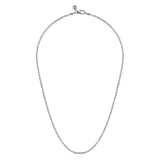 Sterling Silver (925) Necklace NKM7009-20SVJJJ