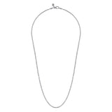Sterling Silver (925) Necklace NKM7009-24SVJJJ