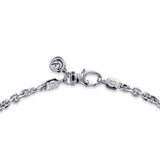 Sterling Silver (925) Necklace NKM7010-22SVJJJ