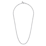 Sterling Silver (925) Necklace NKM7010-24SVJJJ