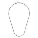 Sterling Silver (925) Necklace NKM7011-20SVJJJ