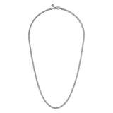 Sterling Silver (925) Necklace NKM7011-22SVJJJ