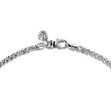 Sterling Silver (925) Necklace NKM7011-22SVJJJ