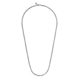 Sterling Silver (925) Necklace NKM7011-24SVJJJ