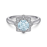 14K White Gold Ring LR51531W45AQ