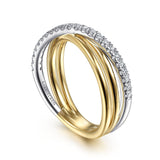 14K Yellow Gold, 14K White Gold Ring LR52015M45JJ