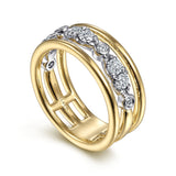 14K Yellow Gold, 14K White Gold Ring LR52032M45JJ